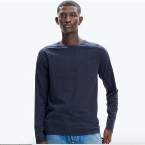 Bombas Men’s Pima Cotton Raglan Donegal Long Sleeve T-Shirt